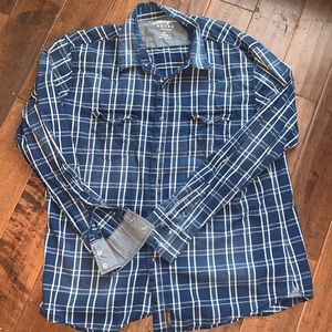 Men’s retro fit Wrangler pearl snap